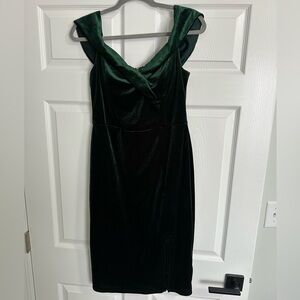 Premier Amour Velvet Green Dress